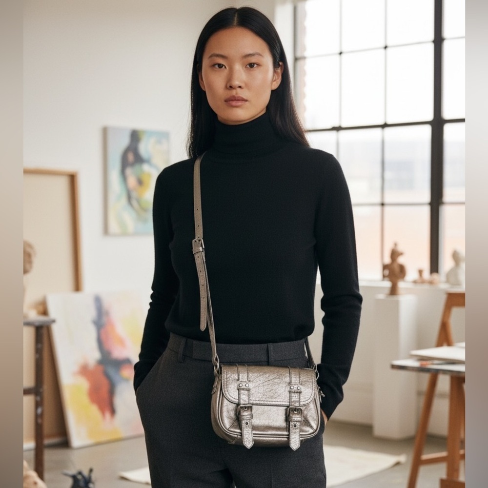 Chic Metallic Crossbody Bag